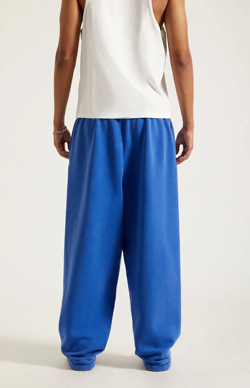 Pacsun Blue Washed Fleece Extreme Baggy Sweatpants