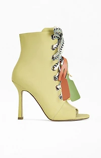 AZALEA WANG Women's Rovea Khaki Stiletto Booties