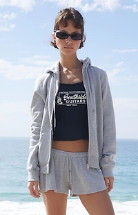 John Galt Silver Zip Up Hoodie