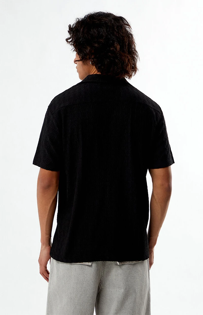 Pacsun Black Pointelle Camp Shirt