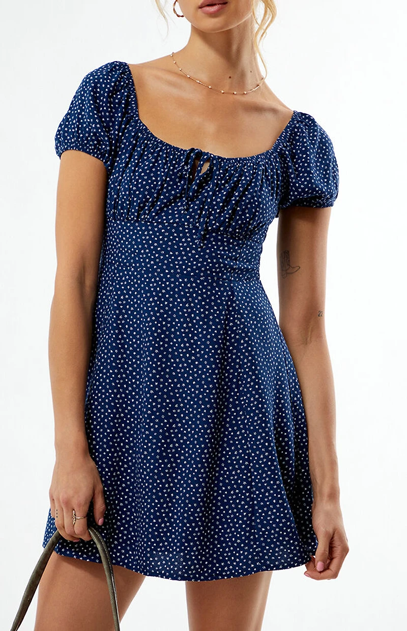 LA Hearts Tie Front Mini Dress