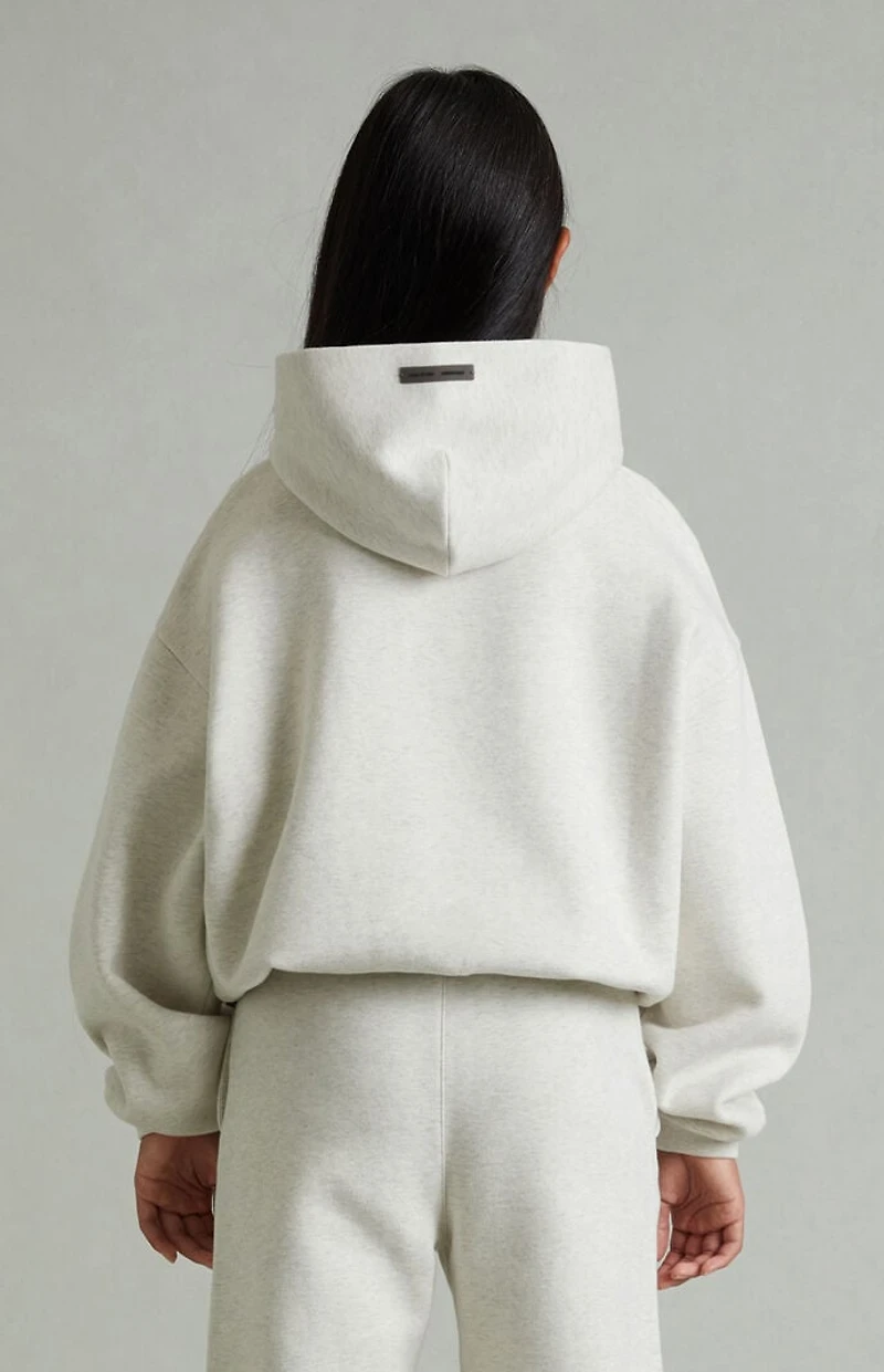Fear of God ESSENTIALS Kids Heather Oatmeal Embossed Classic Hoodie