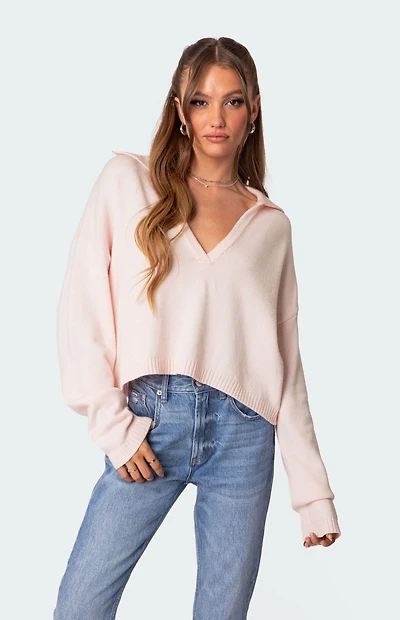 Edikted Marcie Oversized Cropped Sweater