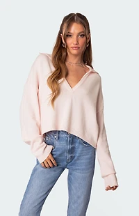 Edikted Marcie Oversized Cropped Sweater
