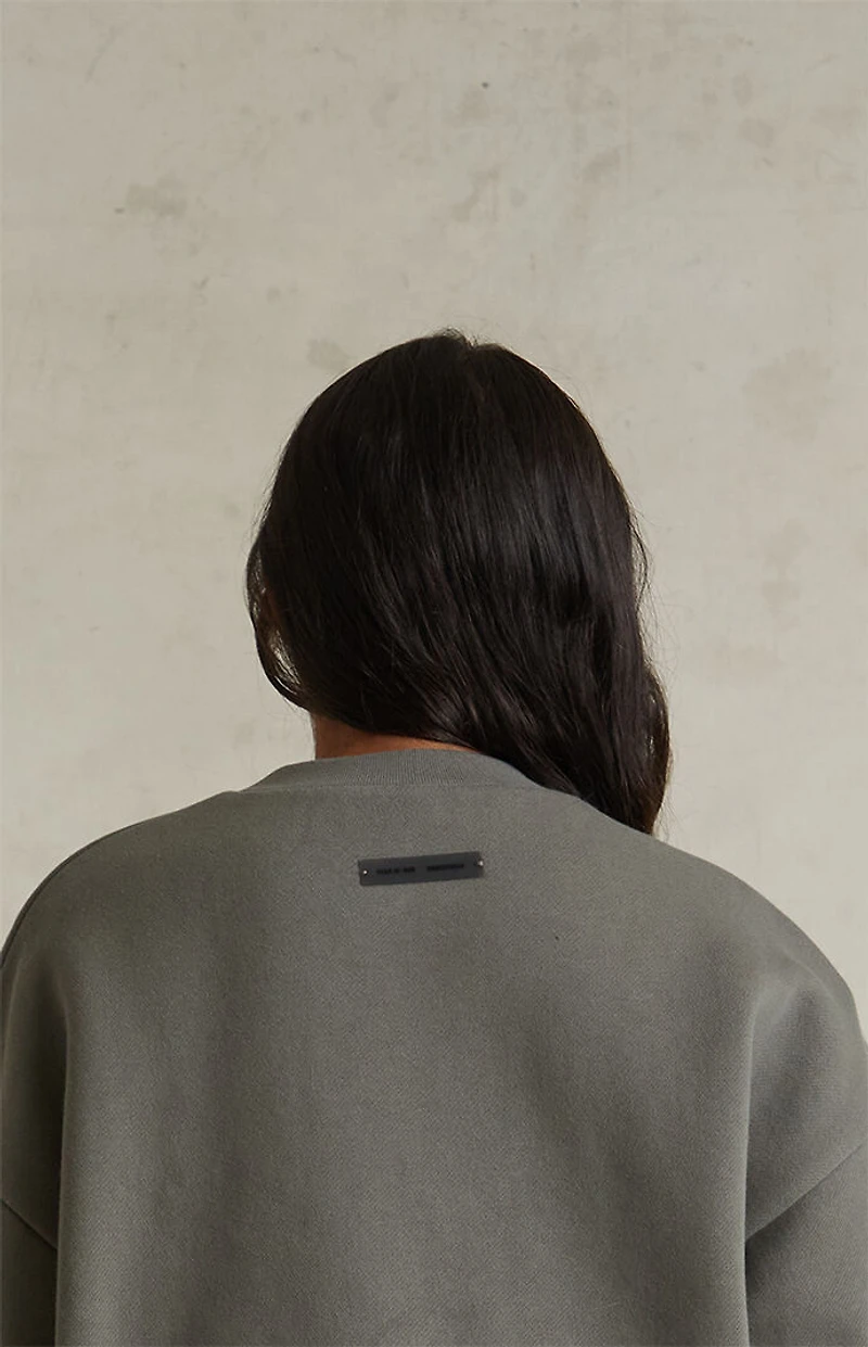 Fear of God ESSENTIALS Kids Moss '90s Fit Fleece Crew Neck Sweatshirt