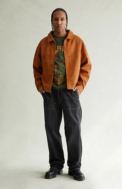 Pacsun Dylan Baggy Jeans Contrast Stitch Black