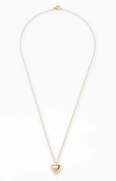 John Galt Gold Heart Locket Necklace