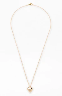 John Galt Gold Heart Locket Necklace