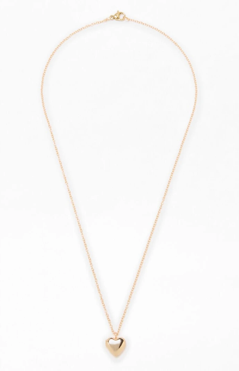 John Galt Gold Heart Locket Necklace