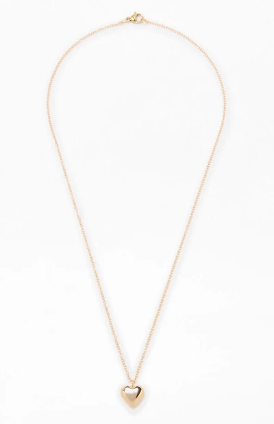 John Galt Gold Heart Locket Necklace