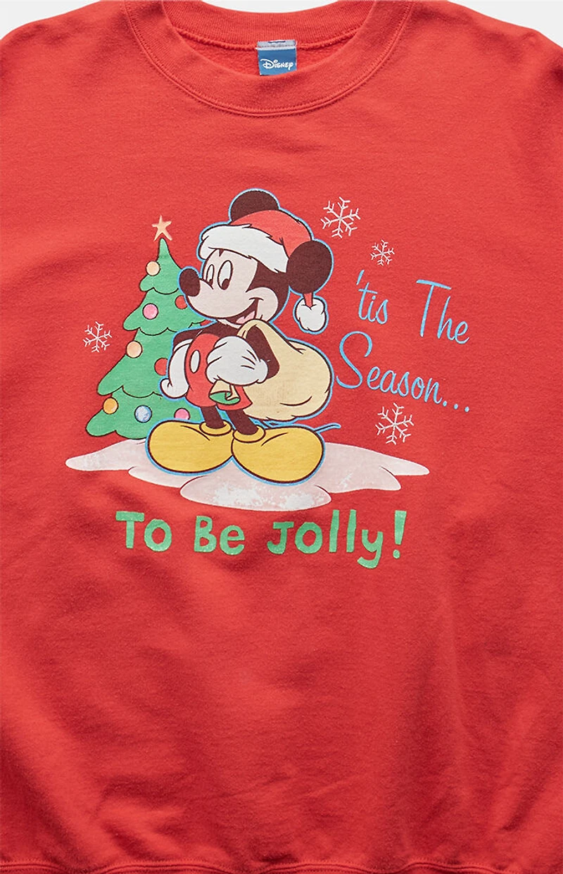 PS VINTAGE 2000s Mickey Tis the Season Crew Neck Sweatshirt