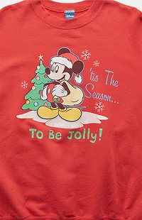 PS VINTAGE 2000s Mickey Tis the Season Crew Neck Sweatshirt