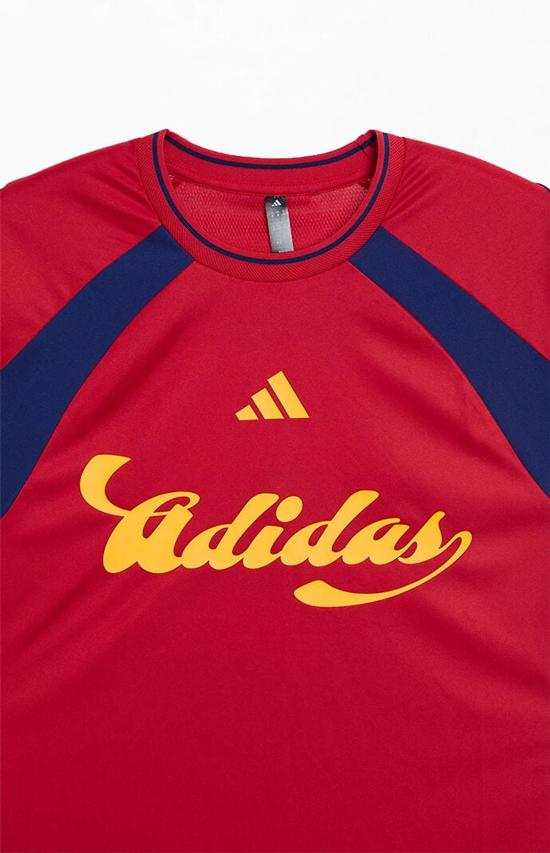 adidas Red Tiro Short Sleeve Jersey