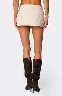 Edikted Karly Faux Leather Mini Skort