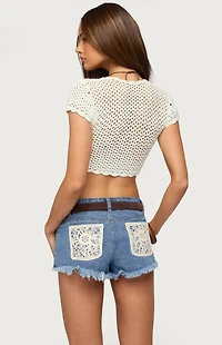 Edikted Benya Crochet Tie Top