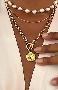Ellie Vail Stacie Toggle Chain Coin Necklace