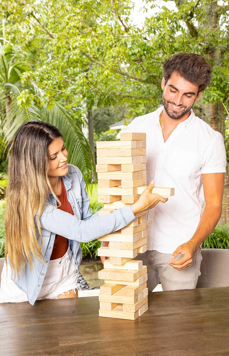PoolCandy YardCandy Stars & Stripes Wooden Tumbling Tower
