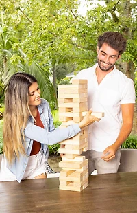 PoolCandy YardCandy Stars & Stripes Wooden Tumbling Tower