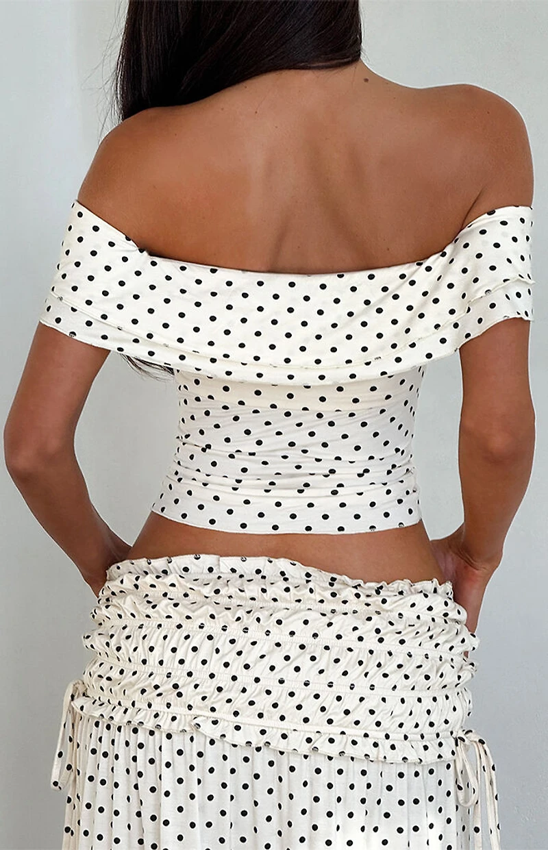 Tiger Mist White Denali Off The Shoulder Top