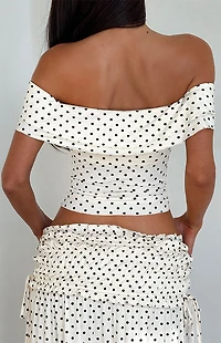 Tiger Mist White Denali Off The Shoulder Top