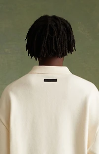 Fear of God ESSENTIALS Cloud Dancer Knit Polo Sweater