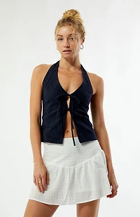 Rhythm Louise Checker Halter Top