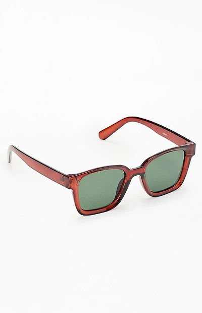 Pacsun Brown Square Frame Sunglasses
