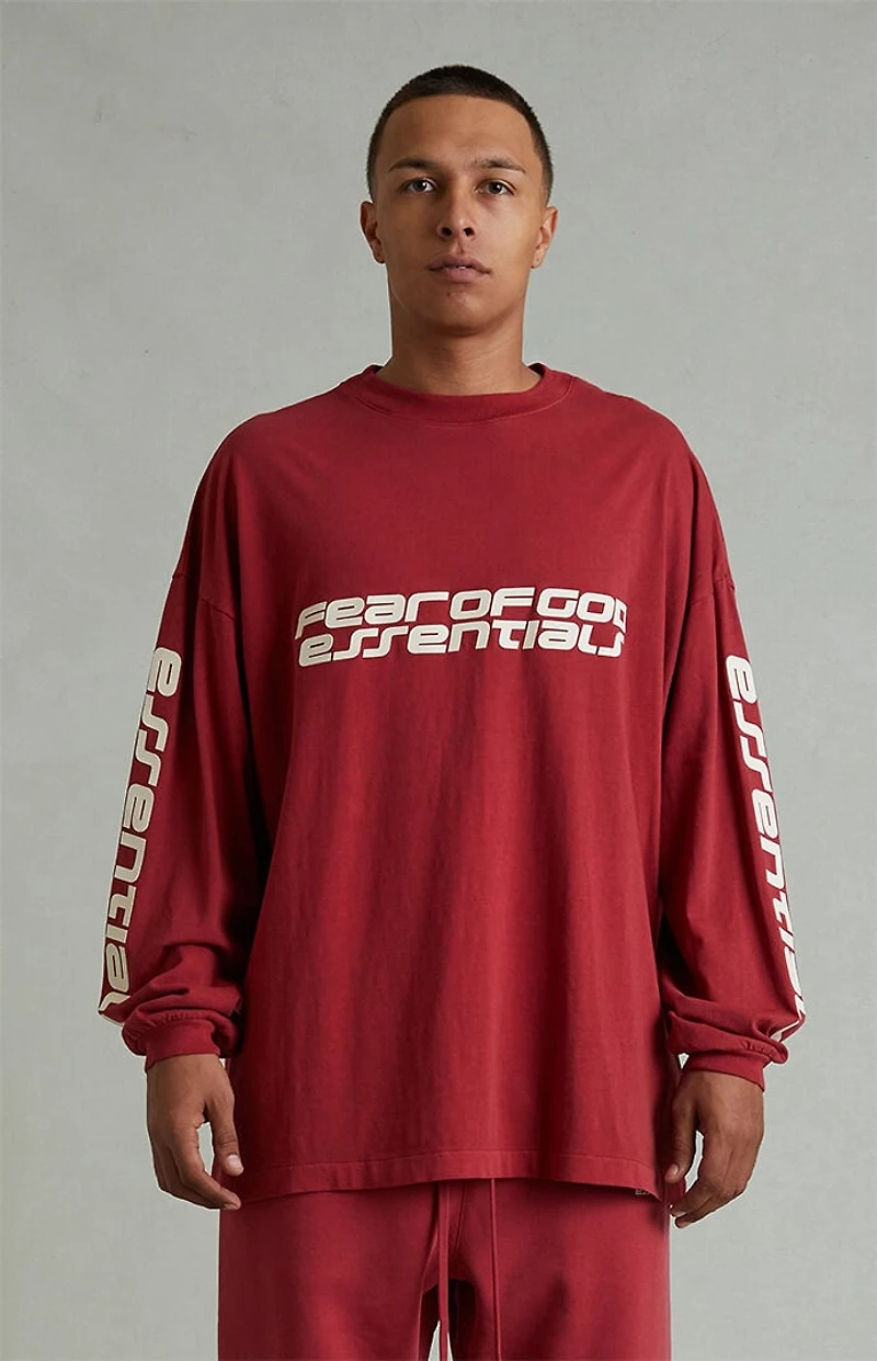 Fear of God ESSENTIALS Crimson '90s Long Sleeve T-Shirt