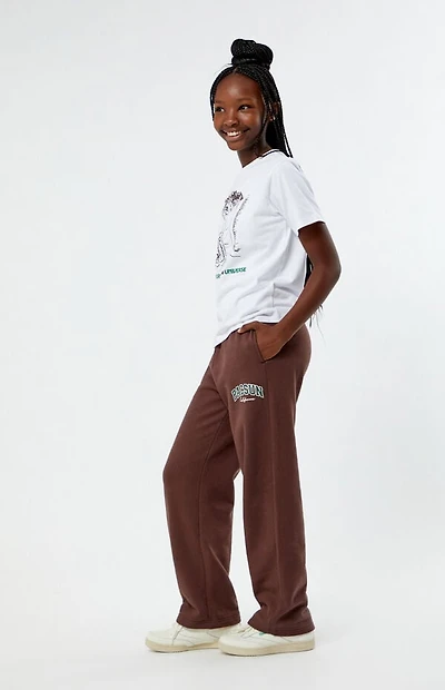 Pacsun Kids Brown Logo Baggy Sweatpants