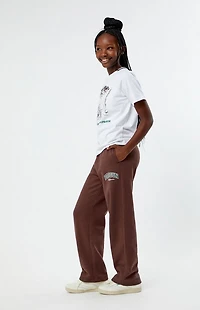 Pacsun Kids Brown Logo Baggy Sweatpants
