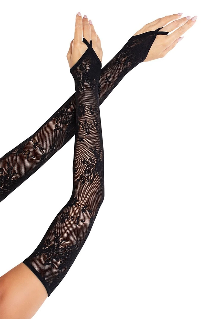 Leg Avenue Costume Floral Net Arm Warmers
