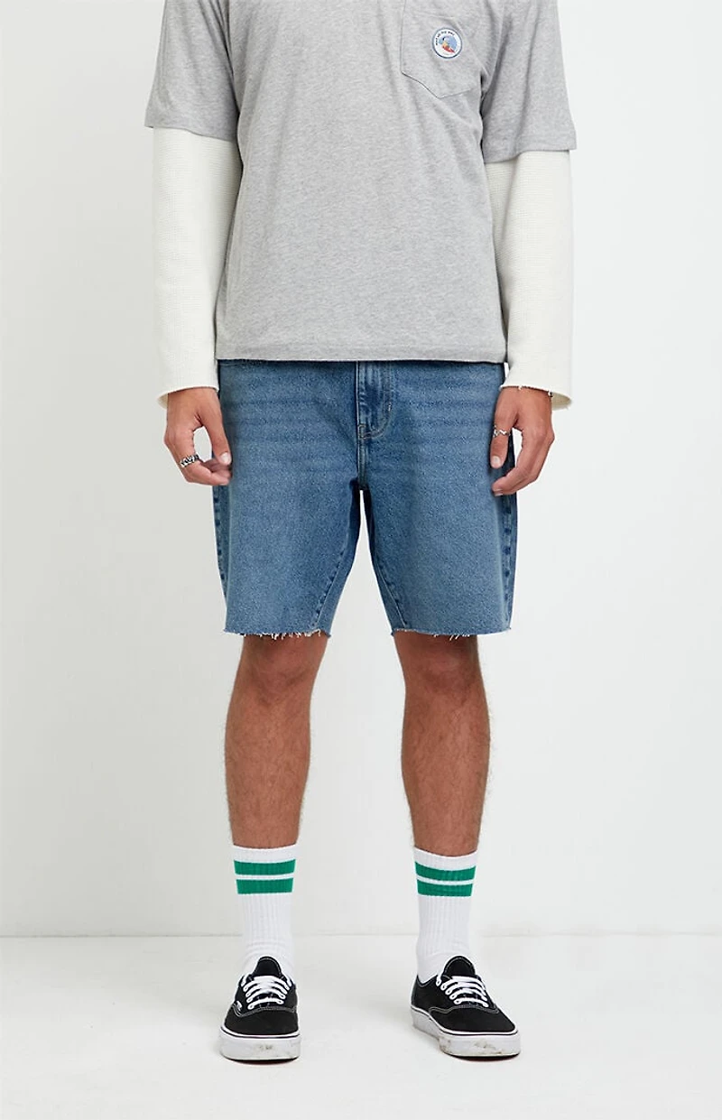 Pacsun Harrison Cutoff Baggy Jean Shorts Medium Blue