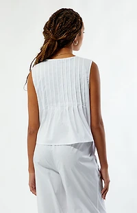 WEWOREWHAT Tie Front Flare Top