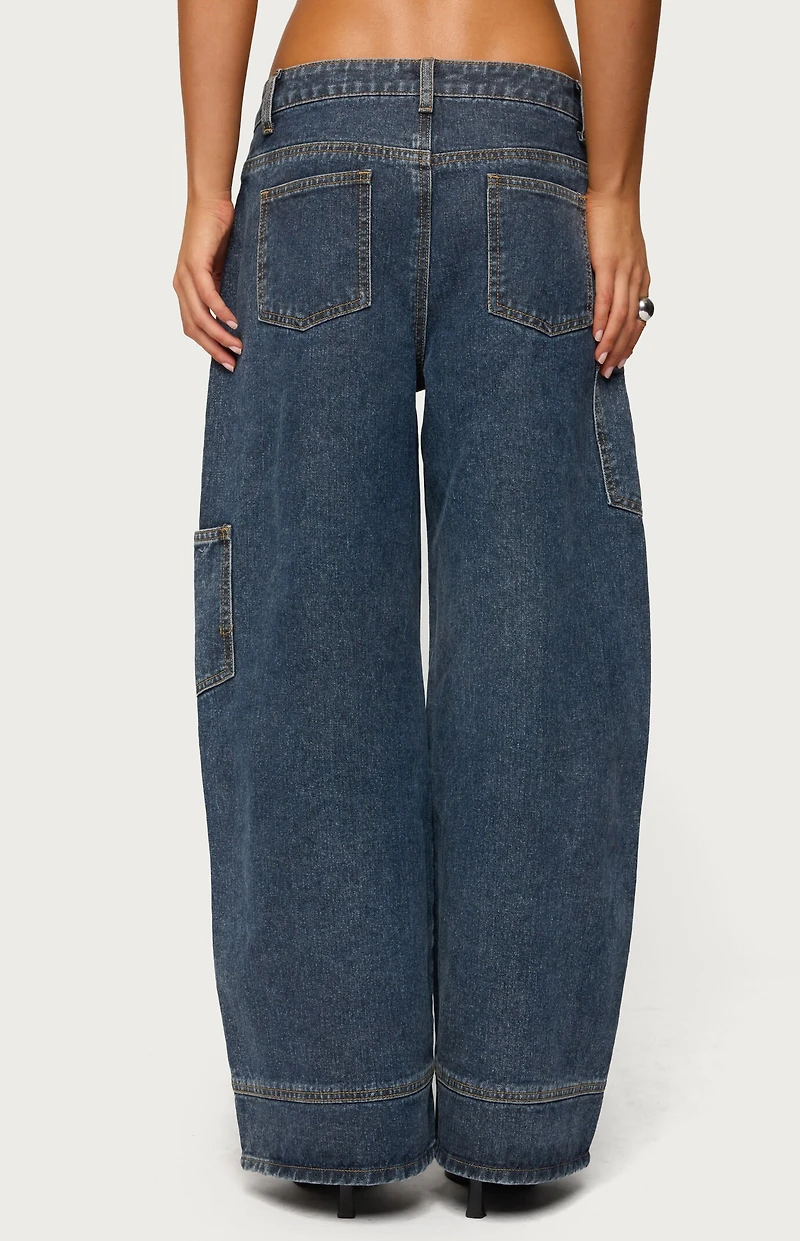Edikted Nea Pocket Low Rise Baggy Jeans