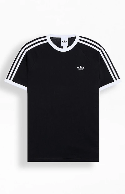 adidas Black Three Stripe T-Shirt
