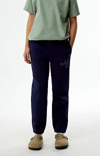 Pacsun Kids Navy New York Embroidered Jogger Sweatpants