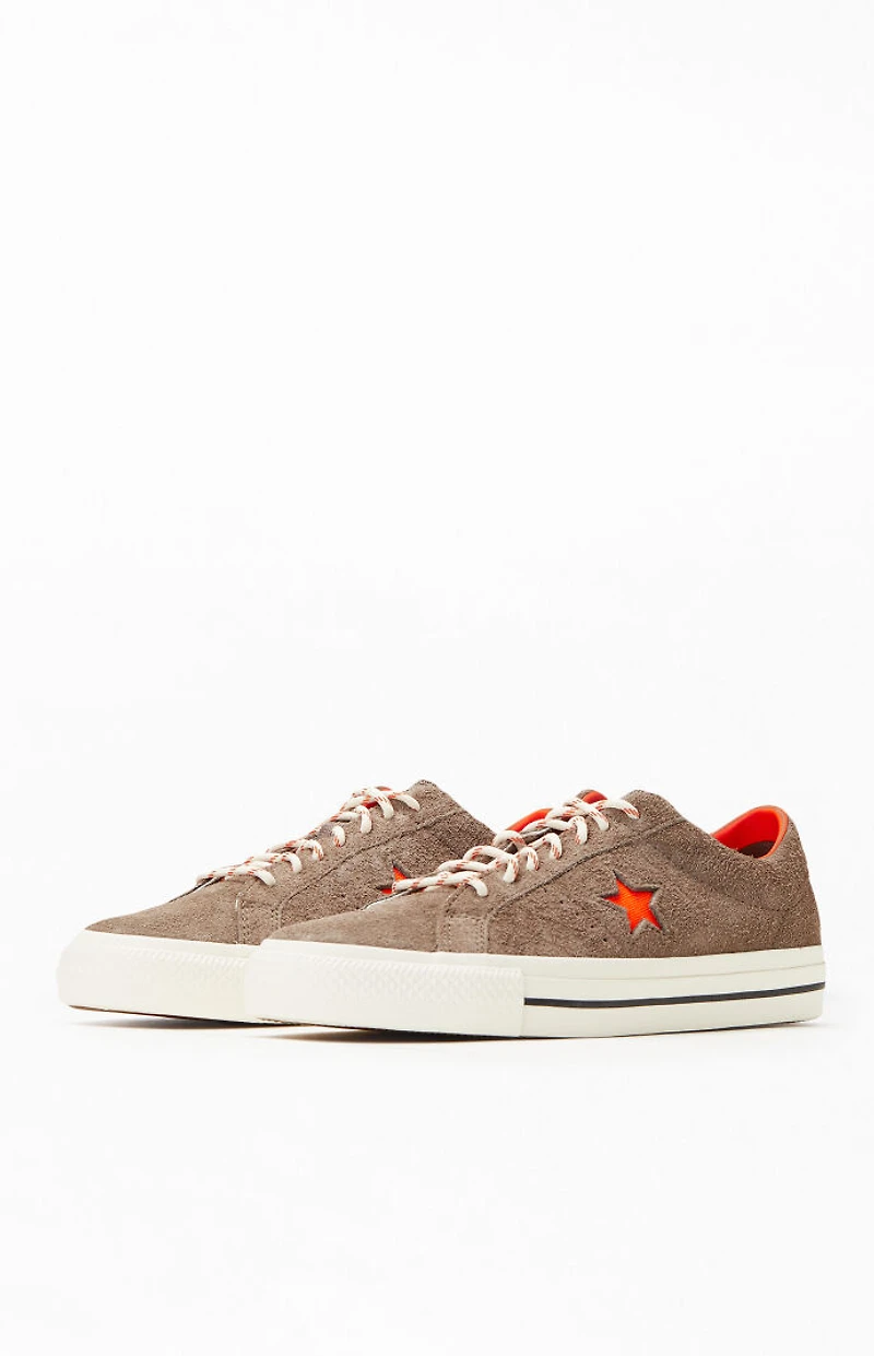 Converse Green One Star Pro Suede Shoes