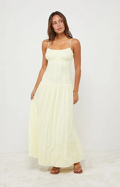 Your Favorite Ava Linen Bustier Maxi Dress