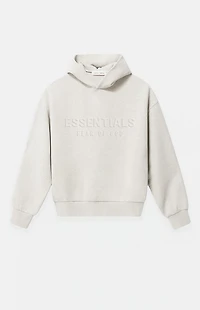 Fear of God ESSENTIALS Heather Oatmeal Embossed Classic Hoodie