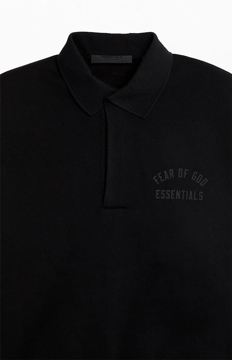 Fear of God ESSENTIALS Black Fleece Polo Sweatshirt