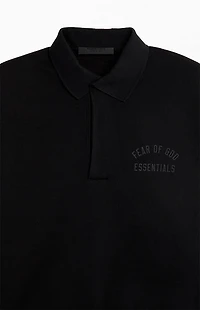Fear of God ESSENTIALS Black Fleece Polo Sweatshirt