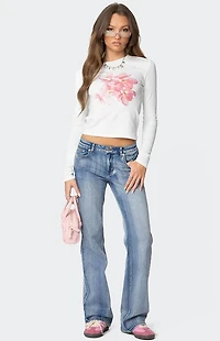 Edikted Blossom Long Sleeve T-Shirt