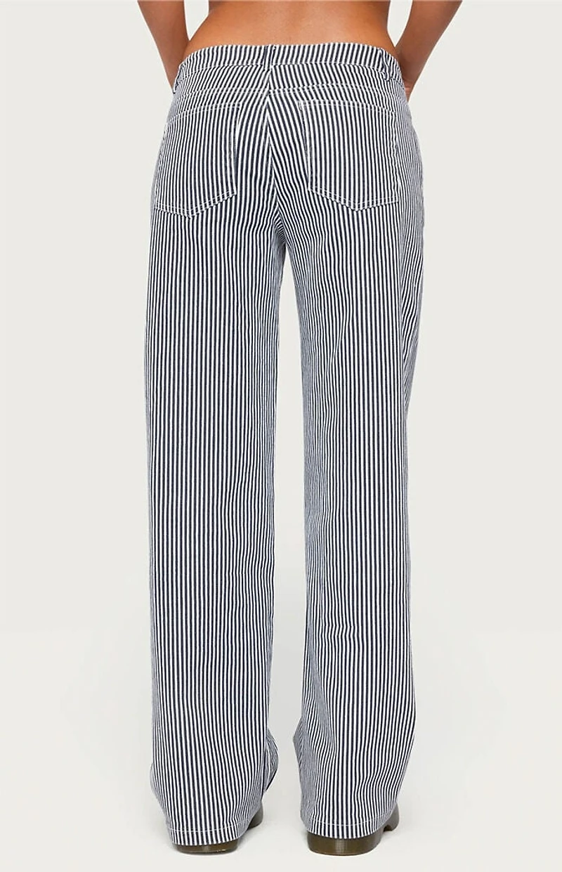 Edikted Daja Striped Low Rise Baggy Jeans