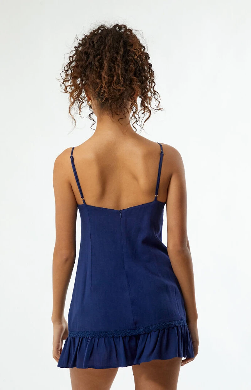 LA Hearts Aspyn Linen Babydoll Mini Dress