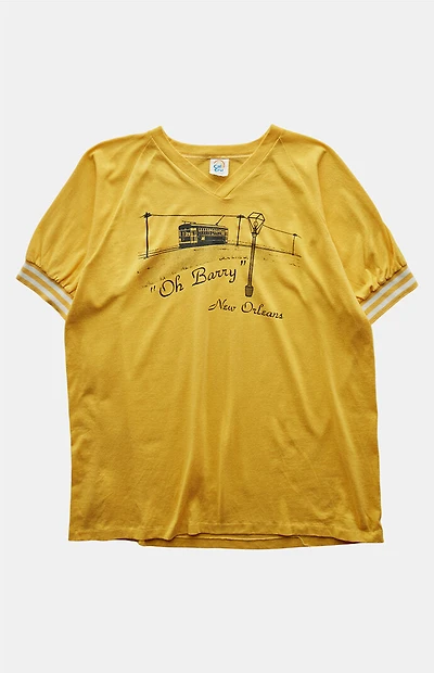 PS VINTAGE '80s Oh Barry New Orleans V-neck Graphic T-Shirt