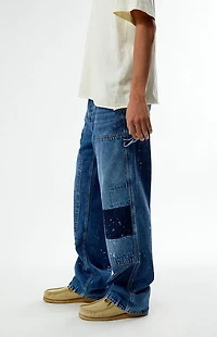 GUESS Originals Medium Blue Paneled Carpenter Jeans