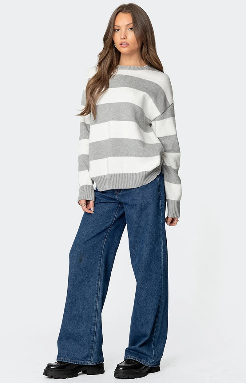 Edikted Richie Oversized Striped Sweater
