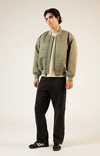 Pacsun Olive Nylon Bomber Jacket