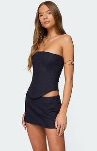 Edikted Rebel Linen Look Corset