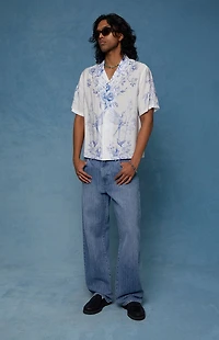 Pacsun Dylan Baggy Jeans Textured Medium Blue